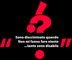 Schermata dal sito del concorso "Sapete come mi trattano?" - "Sono discriminato quando non mi fanno fare niente... tanto sono disabile"