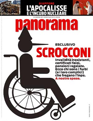 La copertina di Panorama: "Scrocconi"