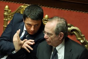 Il Presidente del Consiglio Matteo Renzi ed il Ministro dell’Economia Pier Carlo Padoan